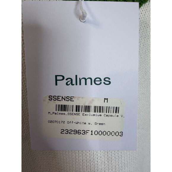 Palmes Off-White PFTC V Neck Knit Sweater Cotton Tennis Preppy Sz M New - Picture 10 of 13